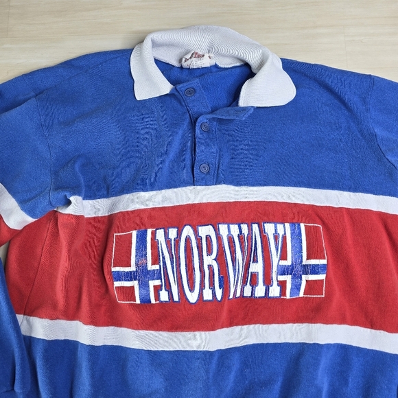 Vintage Nutmeg Mills Norway Rugby Collared Shirt‎ Rare Size XL Read - Picture 3 of 11